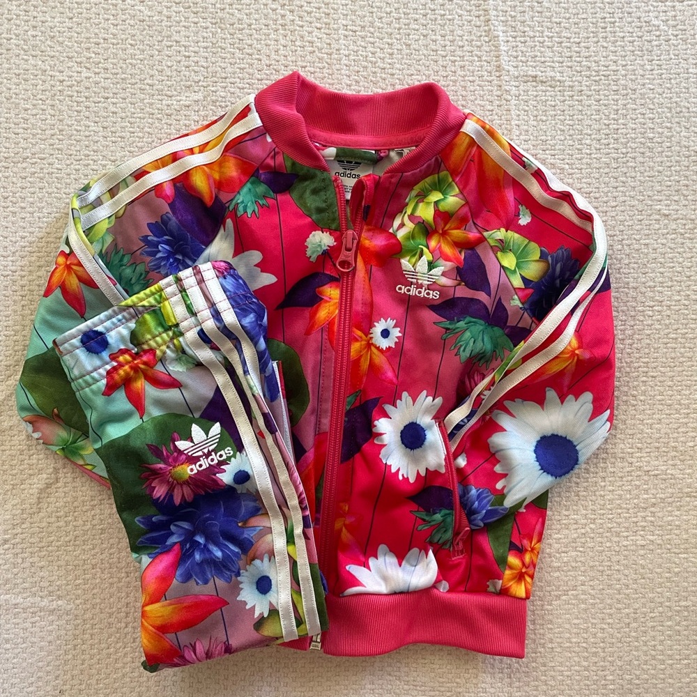 BABY ADIDAS |12-18M|FLORAL TRACKSUIT